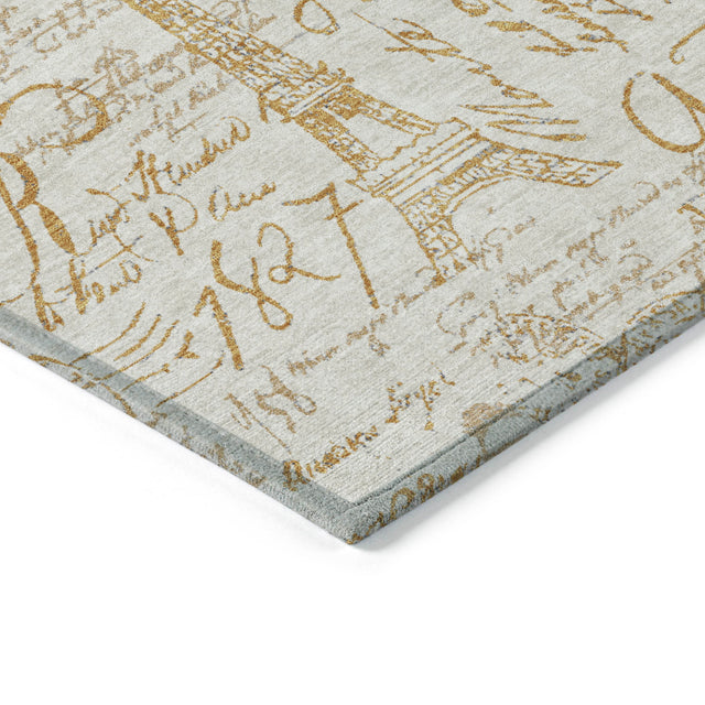 Addison Chantille ACN2209 Novelty Machine Made Transitional Gold Rug