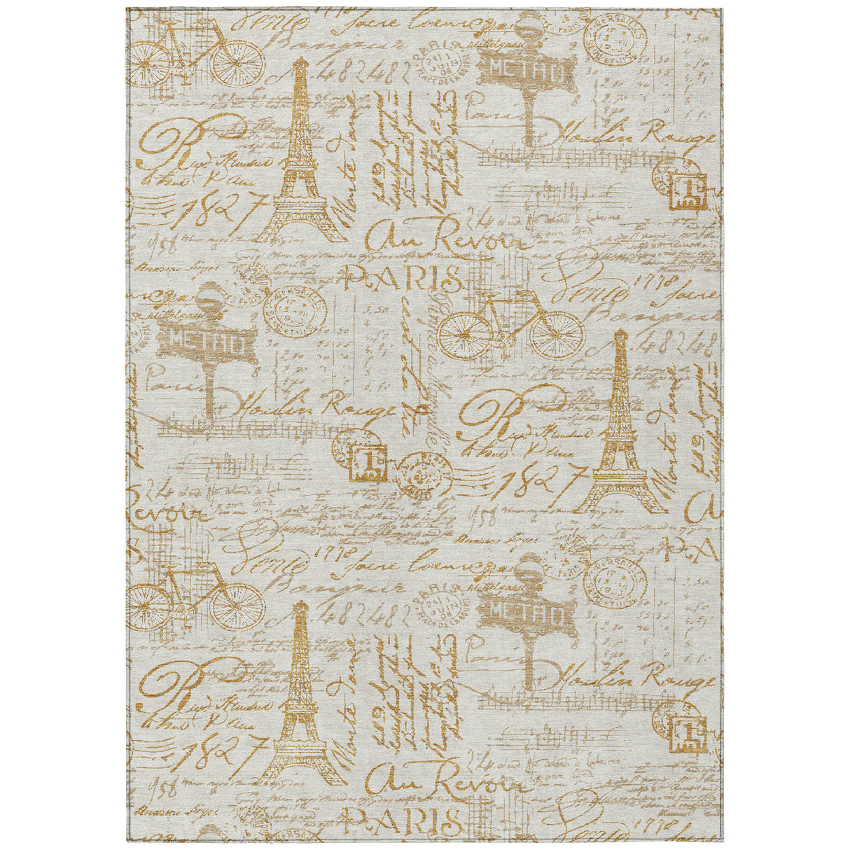 Addison Chantille ACN2209 Novelty Machine Made Transitional Gold Rug