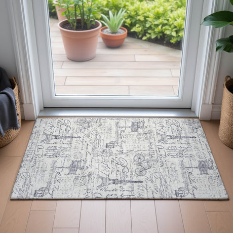 Addison Chantille ACN2209 Novelty Machine Made Transitional Ivory Rug
