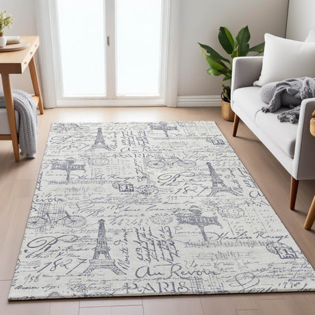 Addison Chantille ACN2209 Novelty Machine Made Transitional Ivory Rug
