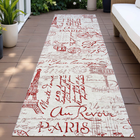 Addison Chantille ACN2209 Novelty Machine Made Transitional Red Rug