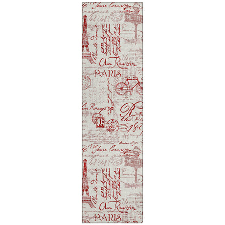 Addison Chantille ACN2209 Novelty Machine Made Transitional Red Rug