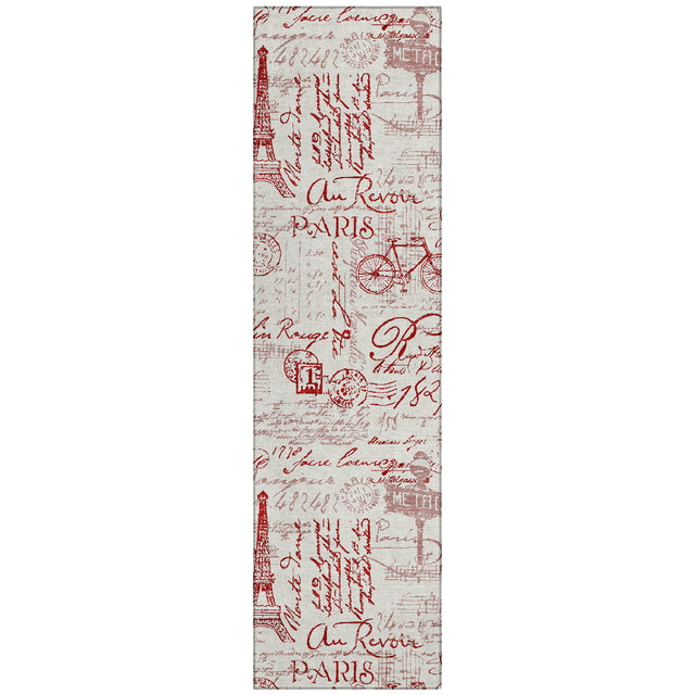 Addison Chantille ACN2209 Novelty Machine Made Transitional Red Rug