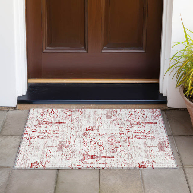 Addison Chantille ACN2209 Novelty Machine Made Transitional Red Rug