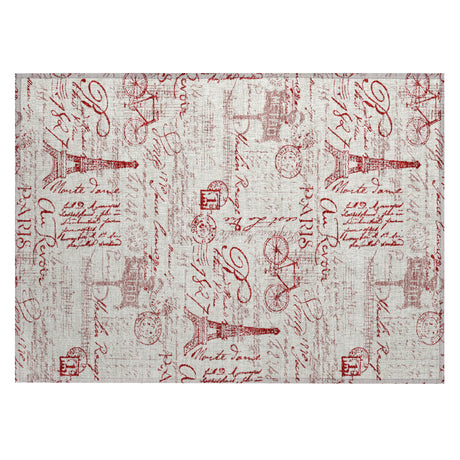 Addison Chantille ACN2209 Novelty Machine Made Transitional Red Rug