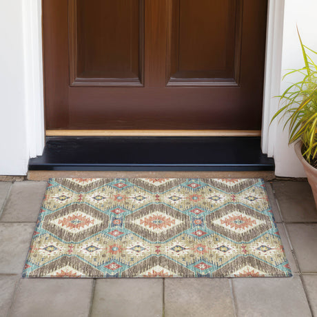Addison Chantille ACN2210 Moroccan Machine Made Transitional Khaki Rug