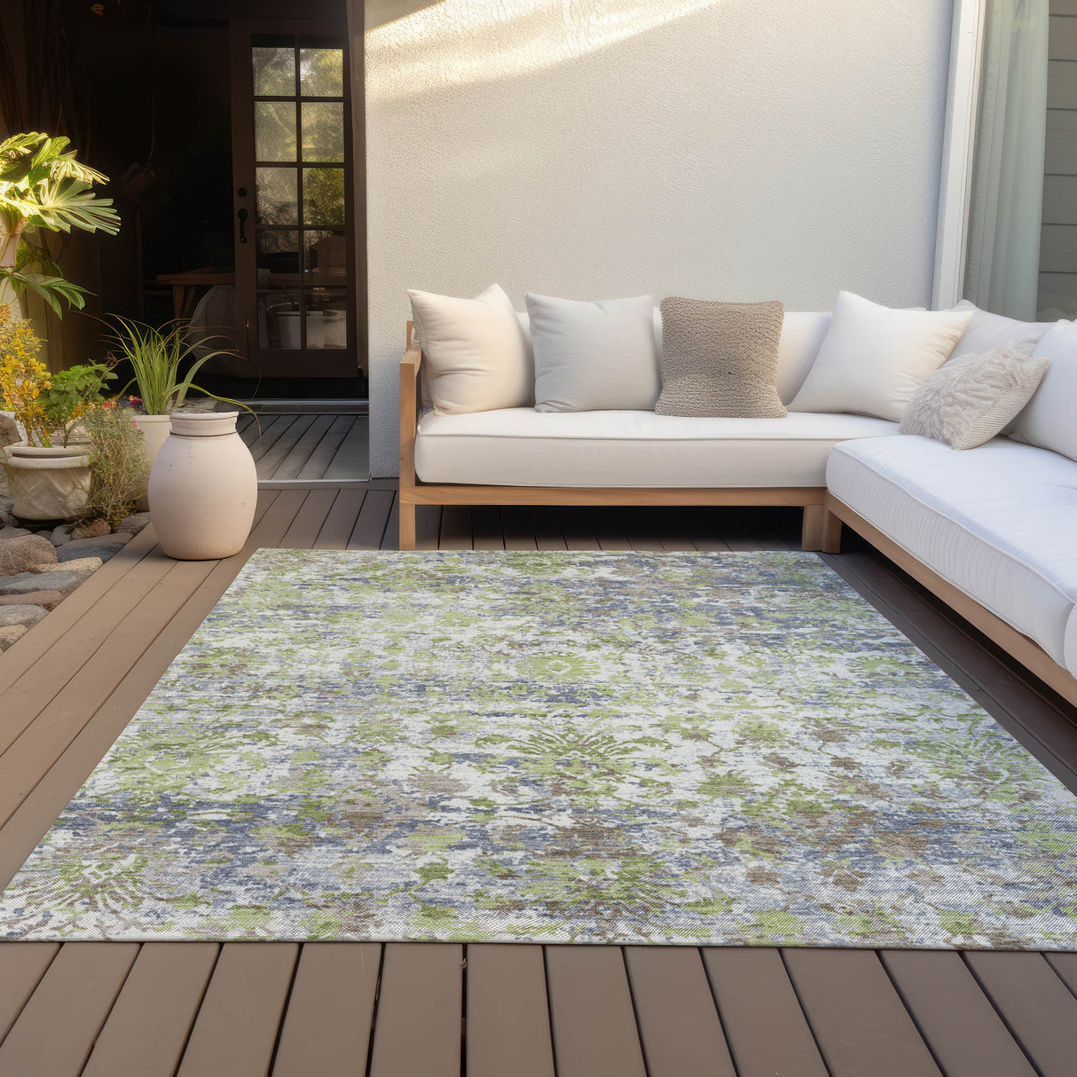 Addison Chantille ACN2211 Modern Machine Made Transitional Aloe Rug