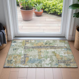 Addison Chantille ACN2212 Abstract Machine Made Transitional Aloe Rug