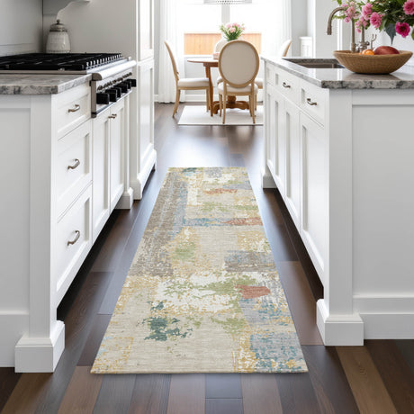 Addison Chantille ACN2212 Abstract Machine Made Transitional Beige Rug