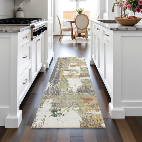 Addison Chantille ACN2212 Abstract Machine Made Transitional Ivory Rug