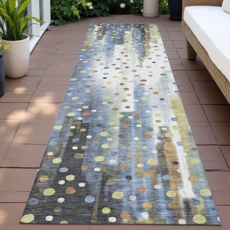 Addison Chantille ACN2213 Geometric Machine Made Transitional Denim Rug