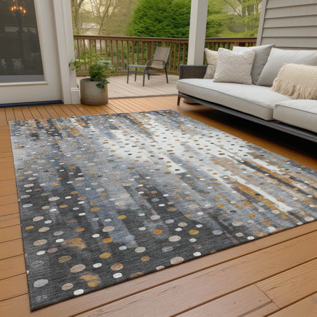Addison Chantille ACN2213 Geometric Machine Made Transitional Gray Rug