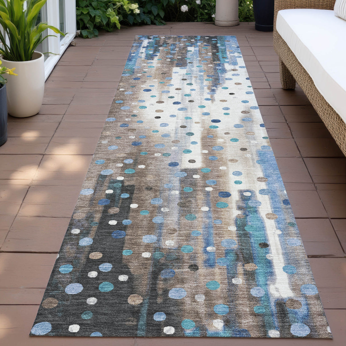 Addison Chantille ACN2213 Geometric Machine Made Transitional Taupe Rug