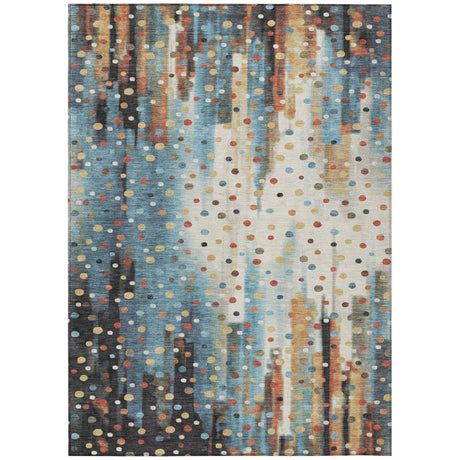 Addison Chantille ACN2213 Geometric Machine Made Transitional Teal Rug