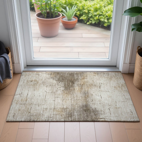 Addison Chantille ACN2215 Geometric Machine Made Transitional Beige Rug