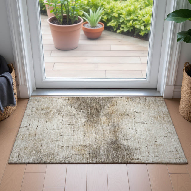 Addison Chantille ACN2215 Geometric Machine Made Transitional Beige Rug