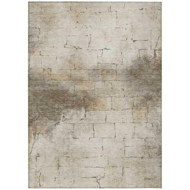 Addison Chantille ACN2215 Geometric Machine Made Transitional Beige Rug