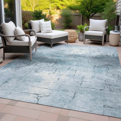 Addison Chantille ACN2215 Geometric Machine Made Transitional Sky Rug