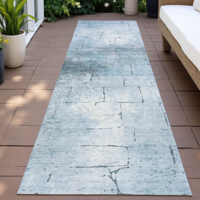 Addison Chantille ACN2215 Geometric Machine Made Transitional Sky Rug