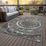 Addison Chantille ACN2216 Geometric Machine Made Transitional Brown Rug