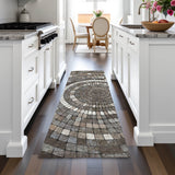 Addison Chantille ACN2216 Geometric Machine Made Transitional Brown Rug