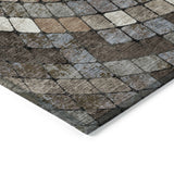 Addison Chantille ACN2216 Geometric Machine Made Transitional Brown Rug