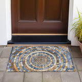 Addison Chantille ACN2216 Geometric Machine Made Transitional Denim Rug