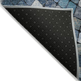 Addison Chantille ACN2216 Geometric Machine Made Transitional Navy Rug