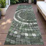 Addison Chantille ACN2216 Geometric Machine Made Transitional Sage Rug
