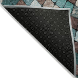 Addison Chantille ACN2216 Geometric Machine Made Transitional Teal Rug