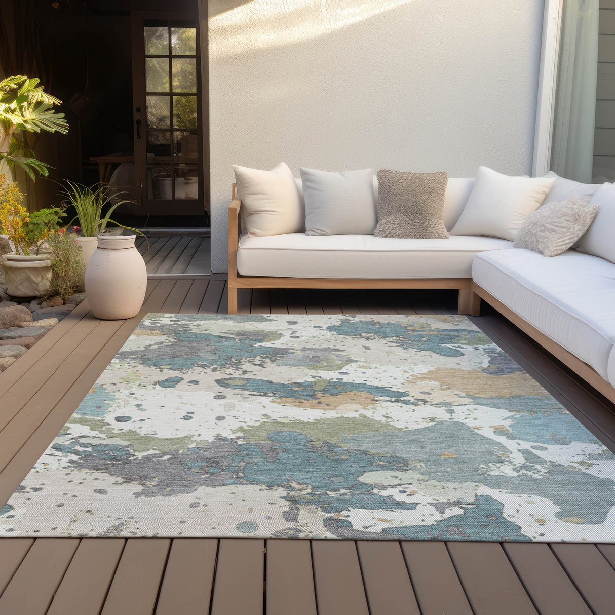Addison Chantille ACN2217 Modern Machine Made Transitional Seafoam Rug
