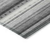Addison Chantille ACN2218 Stripes Machine Made Transitional Gray Rug