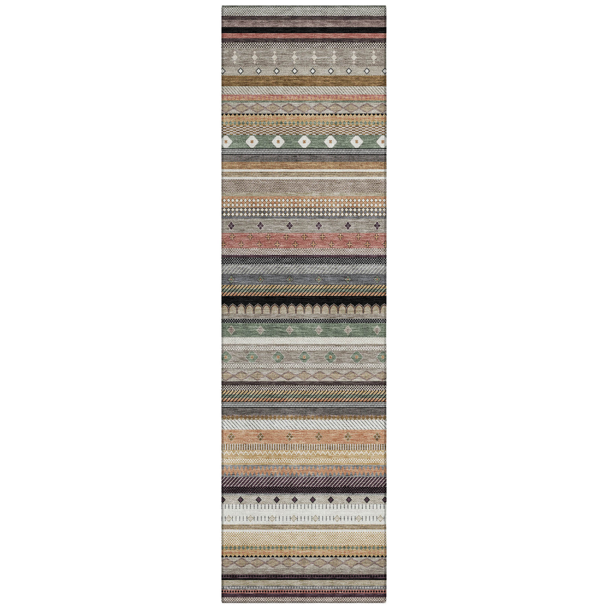 Addison Chantille ACN2218 Stripes Machine Made Transitional Khaki Rug