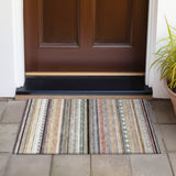 Addison Chantille ACN2218 Stripes Machine Made Transitional Khaki Rug