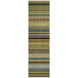 Addison Chantille ACN2218 Stripes Machine Made Transitional Olive Rug