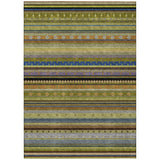 Addison Chantille ACN2218 Stripes Machine Made Transitional Olive Rug