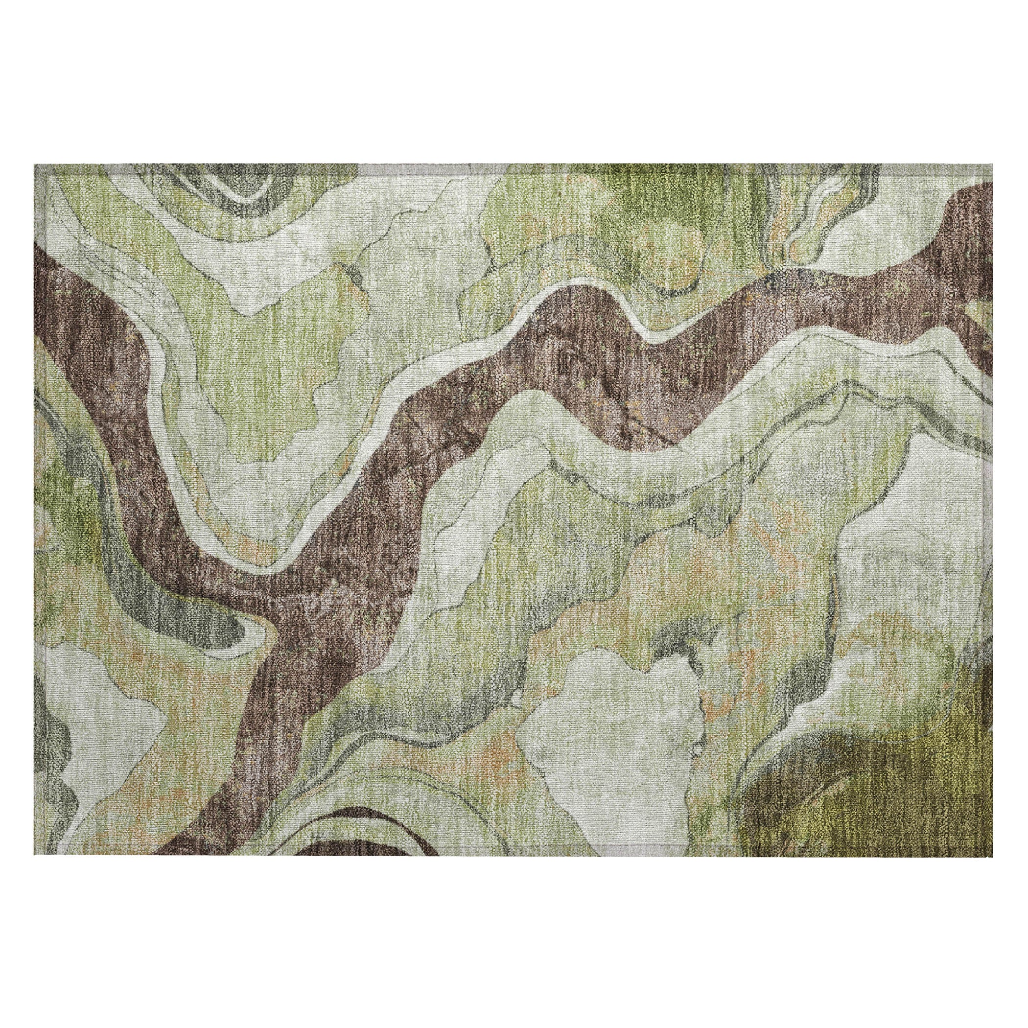 Addison Chantille ACN2219 Abstract Machine Made Transitional Aloe