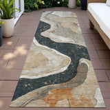 Addison Chantille ACN2219 Abstract Machine Made Transitional Putty Rug