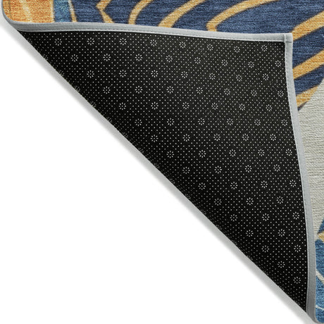 Addison Chantille ACN2220 Floral Machine Made Transitional Navy Rug