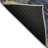 Addison Chantille ACN2221 Floral Machine Made Transitional Navy Rug