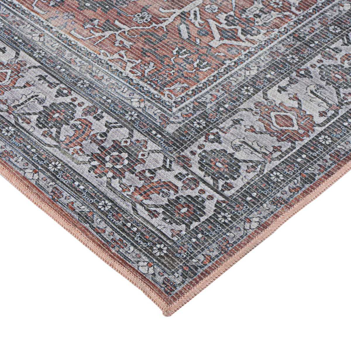 Amer Alaska ALA-4 Terra / Gray area rug - corner view