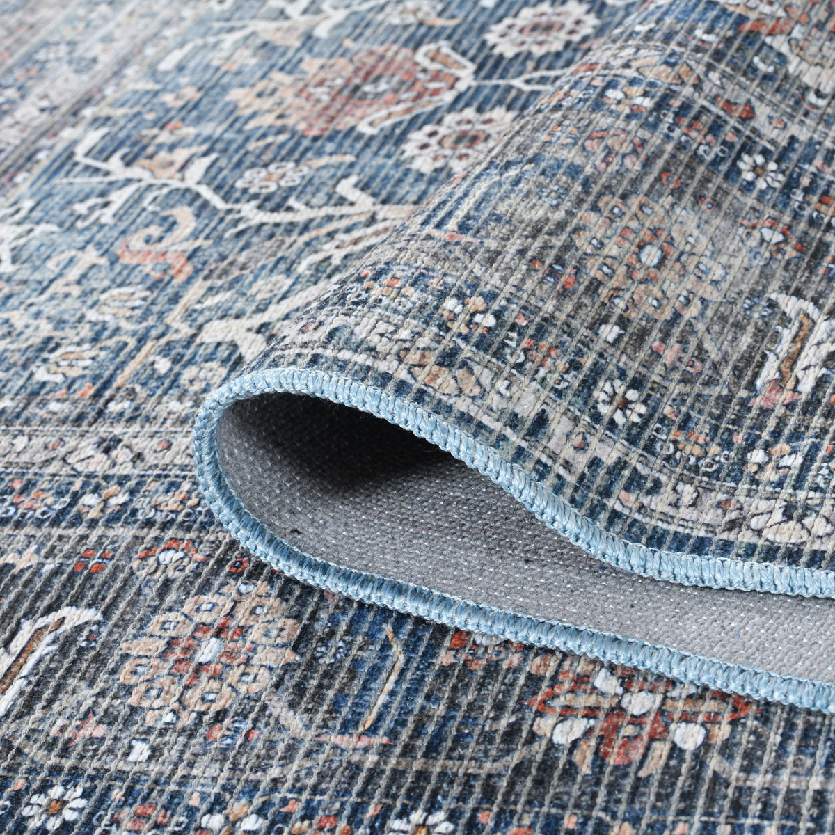 Amer Alaska ALA-5 Blue / Green area rug - rolled view