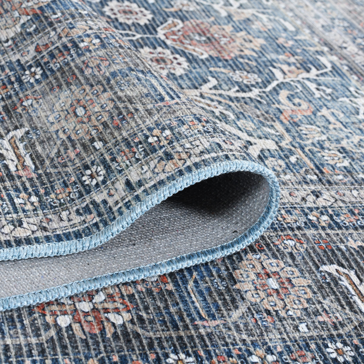 Amer Alaska ALA-5 Blue / Green area rug - rolled view