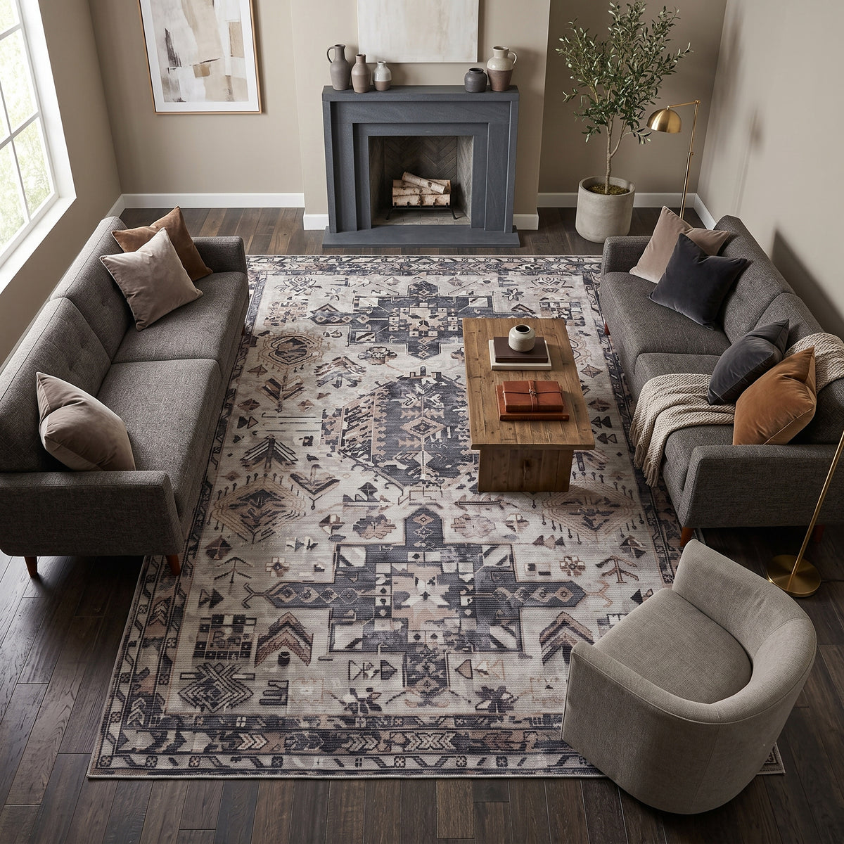 Amer Alaska ALA-7 Green area rug - lifestyle view