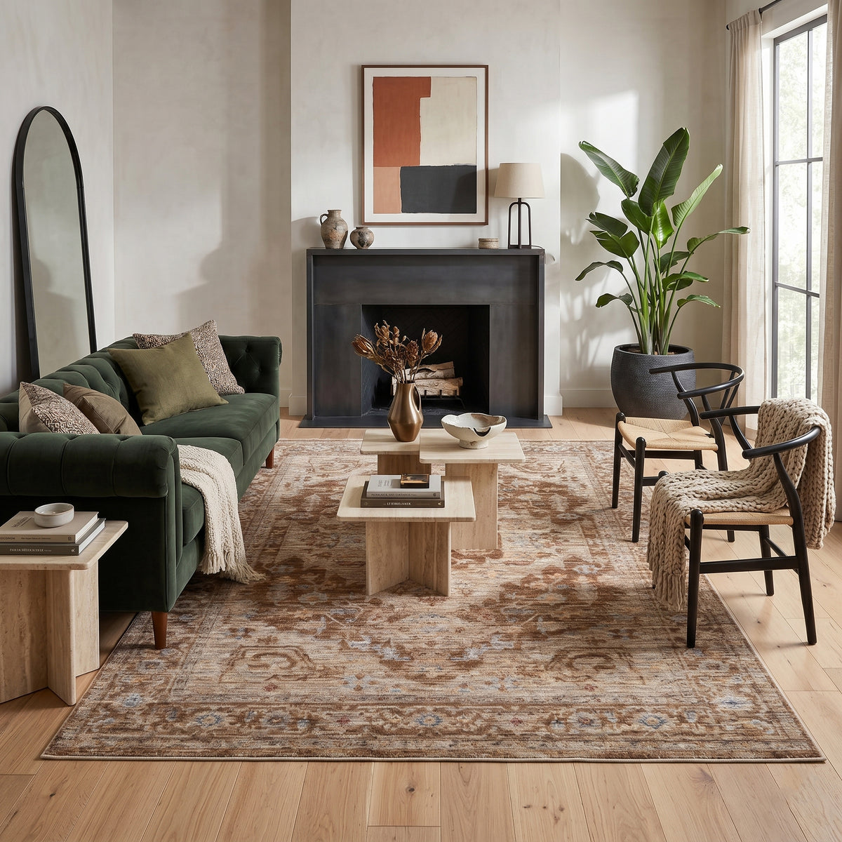 Amer Albany ALB-4 Sand area rug - lifestyle view