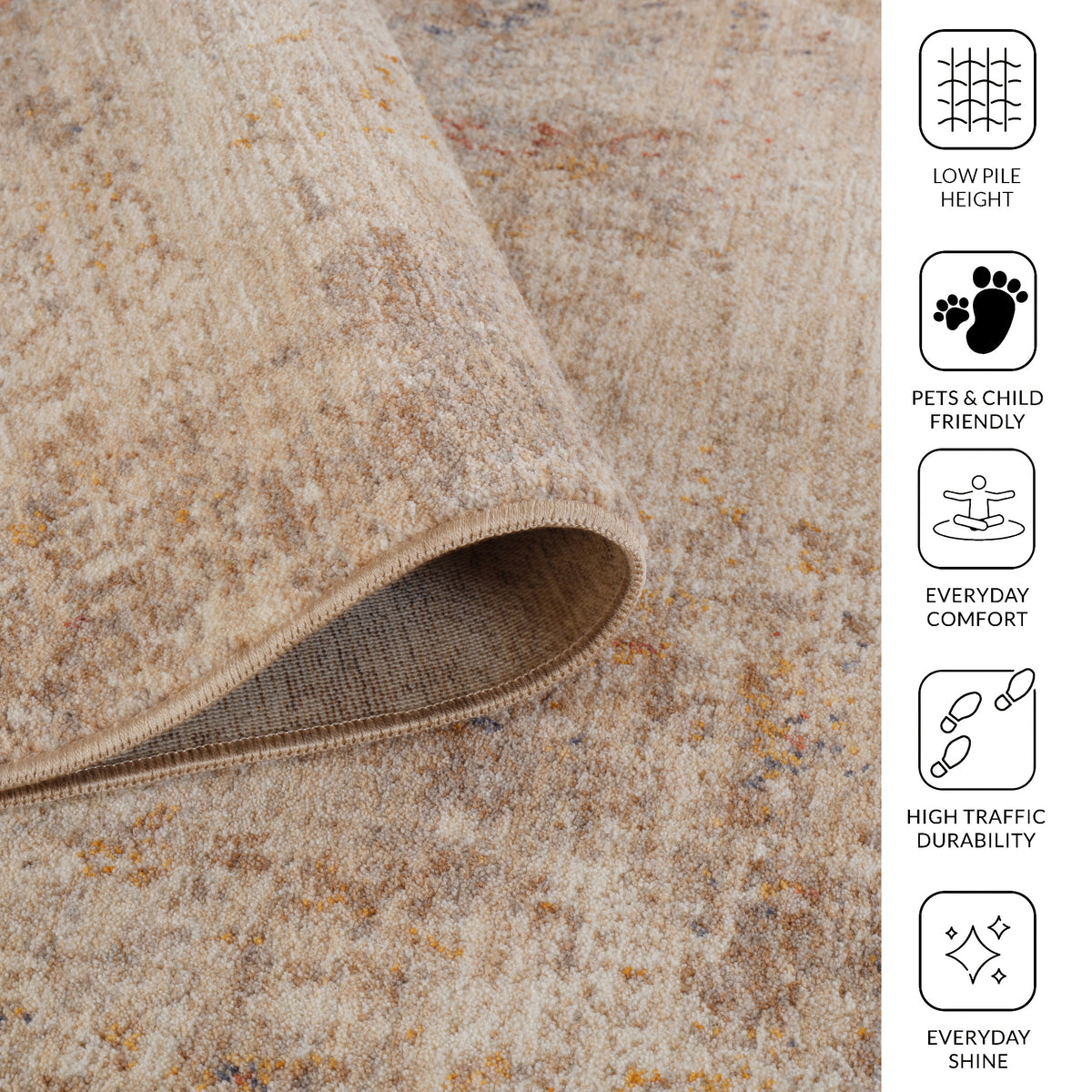 Amer Albany ALB-7 Beige area rug - infographic view