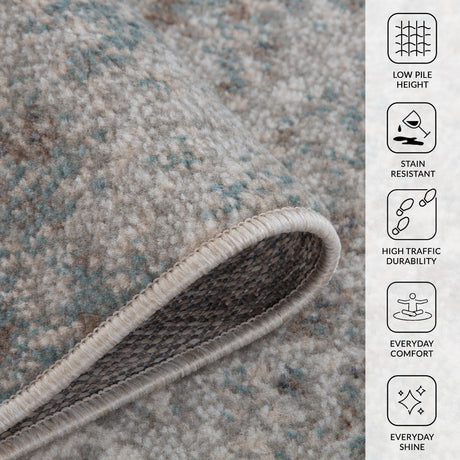 Amer Alpine ALP-1 Gray area rug - infographic view