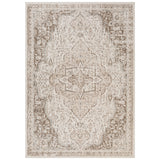 Amer Alpine Traditional Medallion Power-Loom Light Cream Area Rug