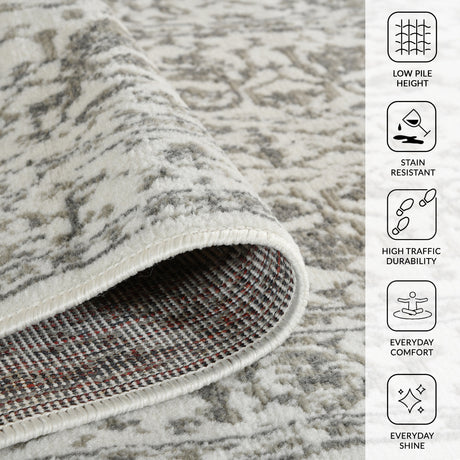 Amer Alpine ALP-8 Light Gray area rug - infographic view