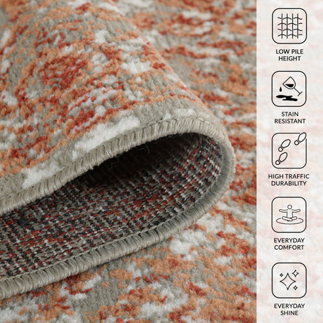 Amer Alpine ALP-9 Gray / Orange area rug - infographic view
